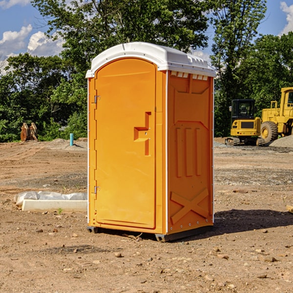 can i customize the exterior of the portable toilets with my event logo or branding in Range